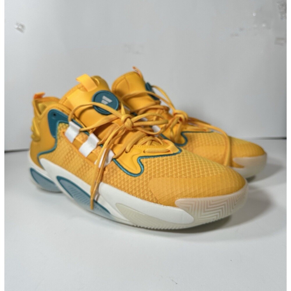 adidas Basketball Shoes Mens 13.5 BYW Select Boost Sneakers Yellow Arctic Blue